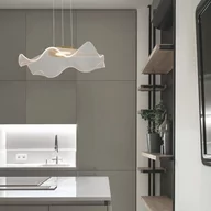 Lampy sufitowe - MLAMP Wisząca LAMPA dekoracyjna 139054501 MLAMP modernistyczna OPRAWA zwis LED 30W 3000K meduza falująca złota 139054501 - miniaturka - grafika 1