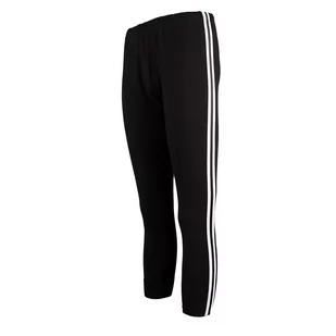 Legginsy dziewczęce sportowe, czarne z lampasem, Tup Tup - Legginsy - miniaturka - grafika 1