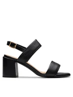Sandały damskie - Clarks Sandały Ezoria Sling 26181300 Czarny - miniaturka - grafika 1