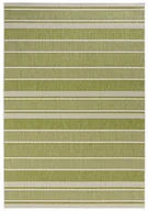 Dywany zewnętrzne - bougari Wzornictwo w i dywan na zewnątrz, tkanina płaska Strap Zielony 102730-120x170 - miniaturka - grafika 1