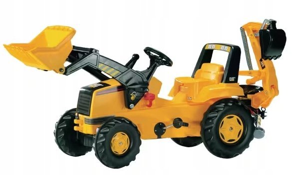 Koparka Cat Z Ładowaczem Czołowym I Tylna Łyżka Rolly Toys
