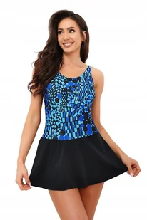 4010 Strój damski ze spódniczką jednoczęściowy kostium kąpielowy L SPIN - Stroje kąpielowe - miniaturka - grafika 1