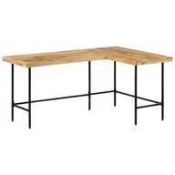 Biurka - vidaXL Biurko, 165x110x77 cm, lite drewno mango i żelazo - miniaturka - grafika 1