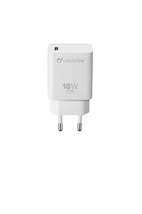 A Plus Ładowarka do sieci CellularLine USB-C PD 18W ACHIPHUSBCPD18WW) Biała - Ładowarki do telefonów - miniaturka - grafika 1