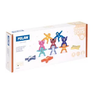 Figurki do układania "Wieża kosmitów", MILAN drewniana zabawka edukacyjna - Klocki - miniaturka - grafika 1