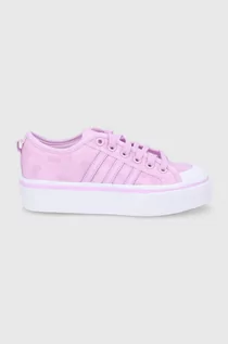 Trampki damskie - adidas Originals tenisówki Nizza Platform damskie kolor różowy - grafika 1