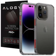 Etui i futerały do telefonów - Etui na telefon Alogy Protective Case obudowa ochronna do Apple iPhone 14 Pro Czarno-przezroczyste + Szkło - miniaturka - grafika 1