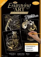 Kolorowanki, wyklejanki - ROYAL & LANGNICKEL Zestaw 3 złotych obrazków do drapania - Zwierzęta leśne - miniaturka - grafika 1