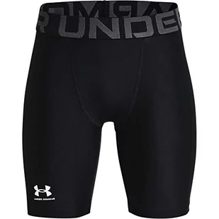 Under Armour Under Armour Chłopięce oddychające spodnie sportowe dla chłopców, szybkoschnące krótkie spodnie z materiału HeatGear Ua Hg Armour Shorts czarny czarno-biały YL 1361737-001-Youth Large - Spodnie i spodenki dla chłopców - miniaturka - grafika 1