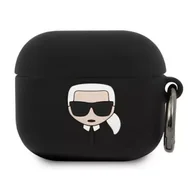 Akcesoria do słuchawek - Karl Lagerfeld KLACA3SILKHBK AirPods 3 cover czarny/black Silicone Ikonik - miniaturka - grafika 1