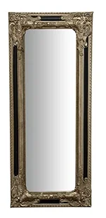 BISCOTTINI INTERNATIONAL ART TRADING Długie lustro ścienne 80x32x2cm / Lustro ścienne Czarny błyszczący / Lustro sypialnia / Lustro Shabby / Długie lustro ścienne - Lustra - miniaturka - grafika 1
