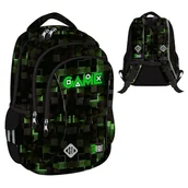 Plecaki szkolne i tornistry - St. Right Plecak Szkolny Młodzieżowy Duży Trzykomorowy Green Game - miniaturka - grafika 1