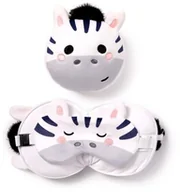 Akcesoria podróżnicze - Poduszka podróżna i maska na oczy Zebra - miniaturka - grafika 1