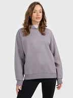 Bluzy damskie - 4F Bluza dresowa nierozpinana z kapturem damska - szara XS - miniaturka - grafika 1