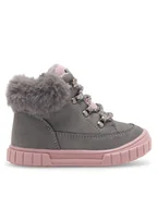 Buty dla dziewczynek - Nelli Blu Trzewiki AVO-505-076 Szary - miniaturka - grafika 1