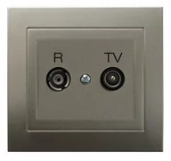 Gniazdka elektryczne - Ospel Kier satyna gniazdo RTV końcowe ZAR 2,5-3 dB GPA-WK/45 GPA-WK/45 - miniaturka - grafika 1