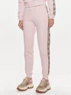 Spodnie sportowe damskie - Guess Spodnie dresowe Britney V2YB15 KB3P2 Różowy Regular Fit - miniaturka - grafika 1