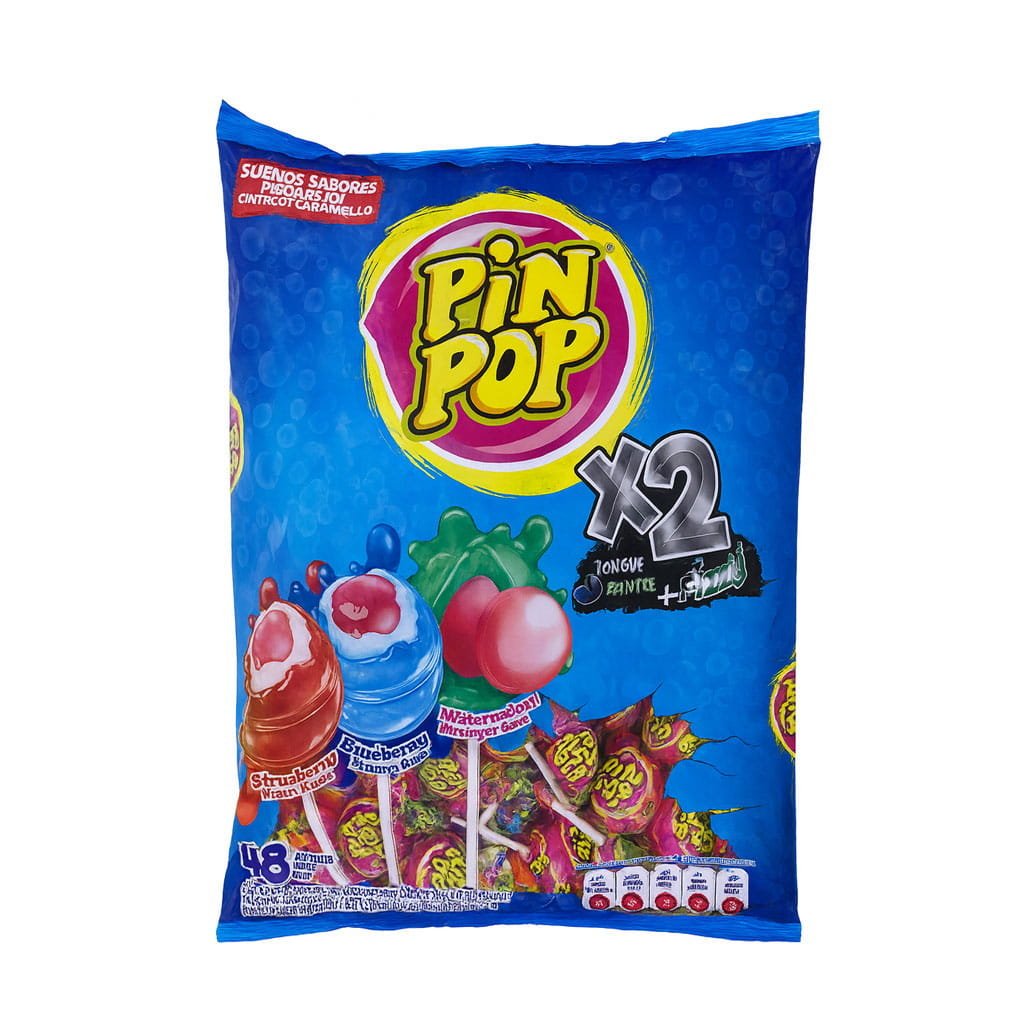LIZAKI BARWIĄCE JĘZYK PIN POP TONGUE PAINTER + FIZZY MIX 48 SZT