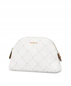 Kosmetyczki, organizery i kuferki - Kosmetyczka Damska Podróżna Półokrągła PUCCINI Biała Monogram QLXP0044-0 - miniaturka - grafika 1