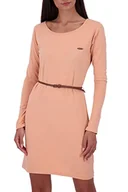 Sukienki - Alife and Kickin EllinAK damska sukienka z długim rękawem, sukienka na czas wolny, letnia sukienka XS-XXL, mahoń, melanż, M, mahoń melanż, M - miniaturka - grafika 1