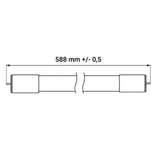 Świetlówka LED ORO-T8-60-GLASS-BZ-II 9W 1125lm 6500K 600mm - Żarówki LED - miniaturka - grafika 2