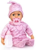 Lalki dla dziewczynek - Pierwsze słowa - Bobas 38cm w różowej piżamce - miniaturka - grafika 1