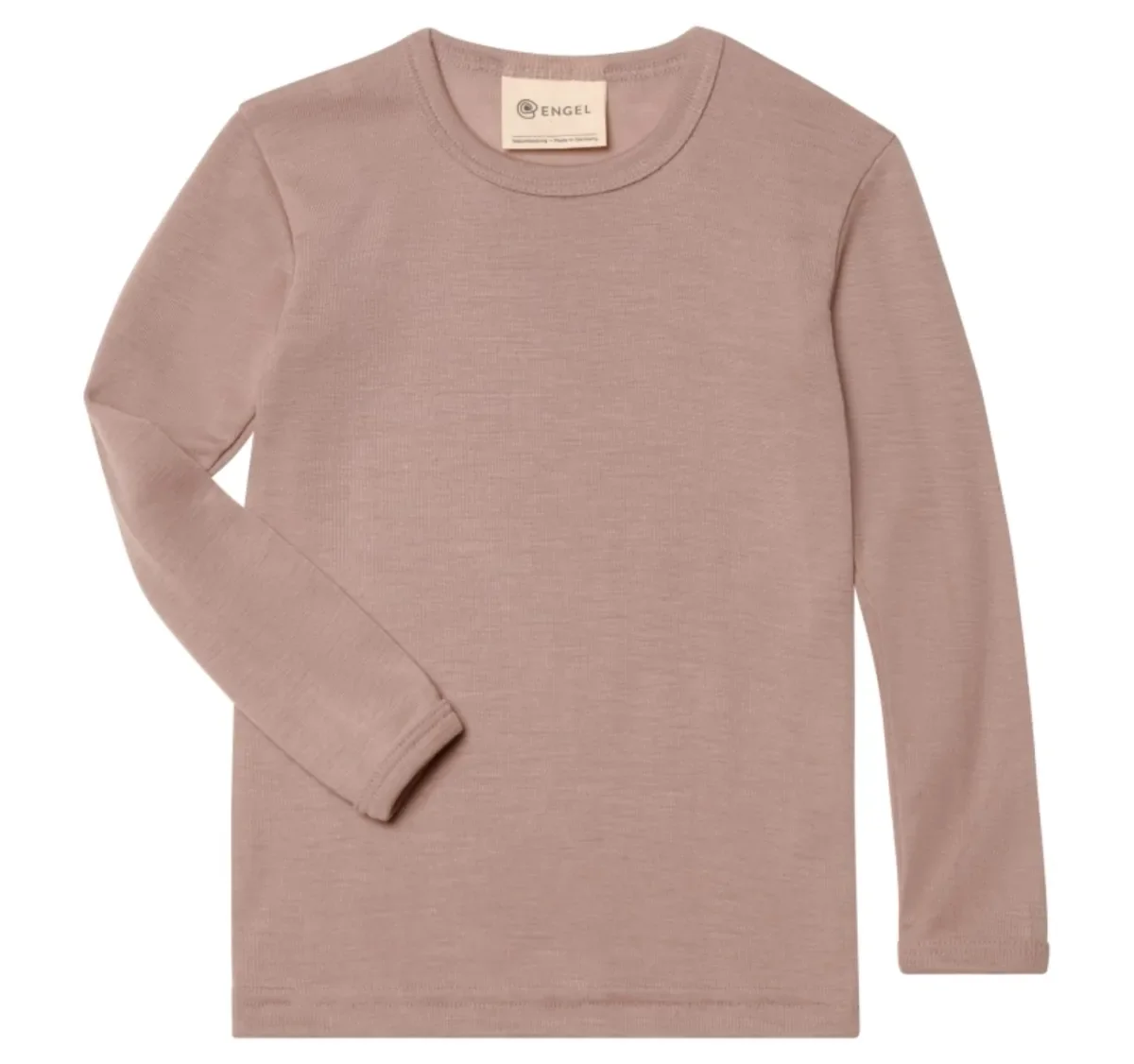 Bluzka merino z jedwabiem z długim rękawem Dusty Rose Zgaszony róż 116