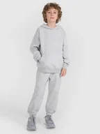 Spodnie i spodenki dla chłopców - 4F Spodnie dresowe joggery chłopięce - szare 122 (6-7 lat) - miniaturka - grafika 1