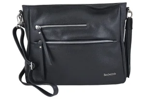 Pojemna skórzana torba z frędzlem - Czarna - Torebki damskie - miniaturka - grafika 5