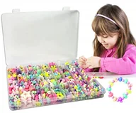 Prace ręczne dla dzieci - Zestaw do robienia biżuterii koraliki do nawlekania - miniaturka - grafika 1