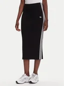 Spódnice - adidas Spódnica ołówkowa adicolor Knit 3-Stripes JW2661 Czarny Regular Fit - miniaturka - grafika 1