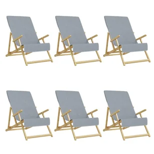 Ręczniki Plażowe, 6 Szt., Szare, 60X135 Cm, Tkanina, 400 G/M² - Ręczniki - miniaturka - grafika 1