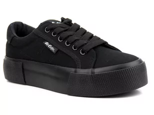 Trampki damskie, creepersy LEE COOPER LCW-22-31-0885L, czarne - Lee Cooper - Trampki damskie - miniaturka - grafika 1