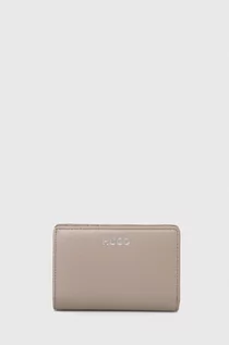 Portfele - HUGO portfel damski kolor beżowy - Hugo - grafika 1