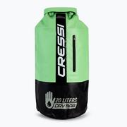 Pływanie - Cressi Unisex  plecak Dry Bag Premium 20 LT dwukolorowy, wodoszczelny plecak/plecak do aktywności sportowych czarny/zielony Fluo 20 LT - miniaturka - grafika 1