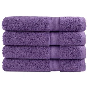 vidaXL Ręczniki premium SOLUND 4 szt. fioletowe, 100x200 cm, 600 g/cm² - Ręczniki - miniaturka - grafika 1