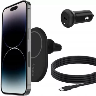 BELKIN Ładowarka magnetic Car Mount 10W incl Car Charger WIC004BTBK - Ładowarki samochodowe - miniaturka - grafika 1