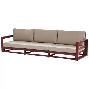 Sofa ogrodowa drewniana 3-osobowa mahoniowy brąz TIMOR II - Sofy ogrodowe Sofa ogrodowa drewniana 3-osobowa mahoniowy brąz TIMOR II - Sofy ogrodowe - miniaturka - grafika 1