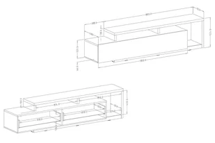 Szafka RTV Bota 40 - appenzeller / matera - Szafki RTV - miniaturka - grafika 5