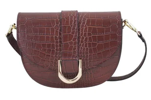 Listonoszka damska croco - Brązowa - Torebki damskie - miniaturka - grafika 10