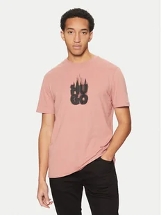 HUGO T-Shirt Dalayer 50535363 Różowy Regular Fit - Koszulki męskie - miniaturka - grafika 1