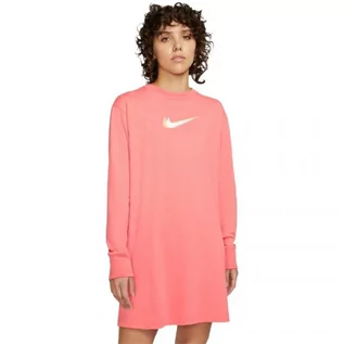 Sukienki i spódnice sportowe - Sukienka Nike Nsw LS Dress Prnt W DO2580 (kolor Różowy, rozmiar L) - grafika 1