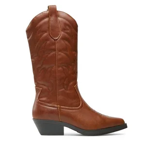 Kowbojki ONLY Shoes Onlbronco 15304379 Brązowy - Kozaki damskie - miniaturka - grafika 1