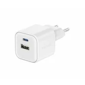 Ładowarki do telefonów - Ładowarka sieciowa Swissten GAN 1x USB-C 35W PD + 1x USB-A 27W QC (22071200) Biała - miniaturka - grafika 1