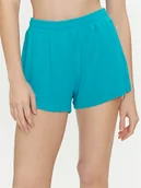 Spodenki damskie - Calvin Klein Swimwear Szorty materiałowe KW0KW02441 Niebieski Regular Fit - miniaturka - grafika 1