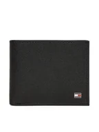 Portfele - Tommy Hilfiger Duży Portfel Męski Th Flag Mini Cc Wallet AM0AM13518 Czarny - miniaturka - grafika 1