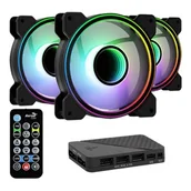 Wentylatory komputerowe - Aerocool Wentylator Wentylator + Hub PGS MIRAGE 12 ARGB PRO 3x120 AEROPGSMIRAGE12-A-P - miniaturka - grafika 1