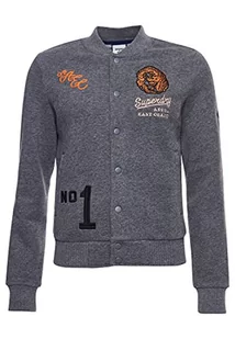 Superdry Damski sweter Collegiate Jersey Bomber, ciemnoszary, L - Swetry damskie - miniaturka - grafika 1