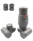 Zawory i kraniki - Zawór termostatyczny do grzałki INTEGRA grafit strukturalny prawy GW1/2 - miniaturka - grafika 1