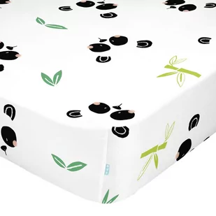 Dziecięce bawełniane prześcieradło Moshi Moshi Panda, 90x200 cm - Prześcieradła dla dzieci - miniaturka - grafika 1